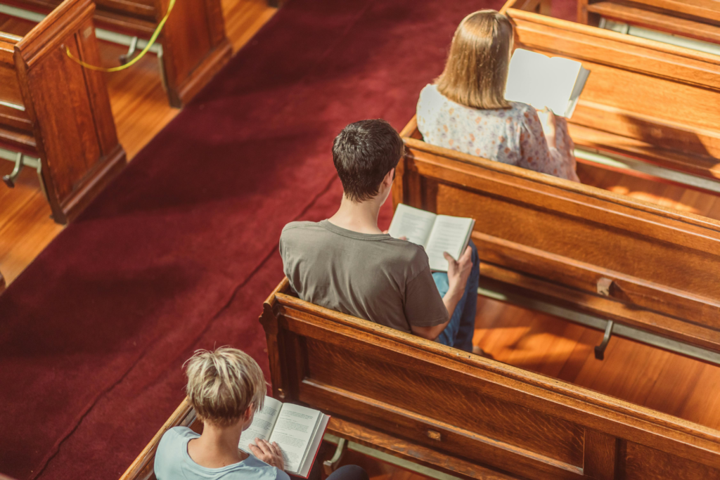 people in church