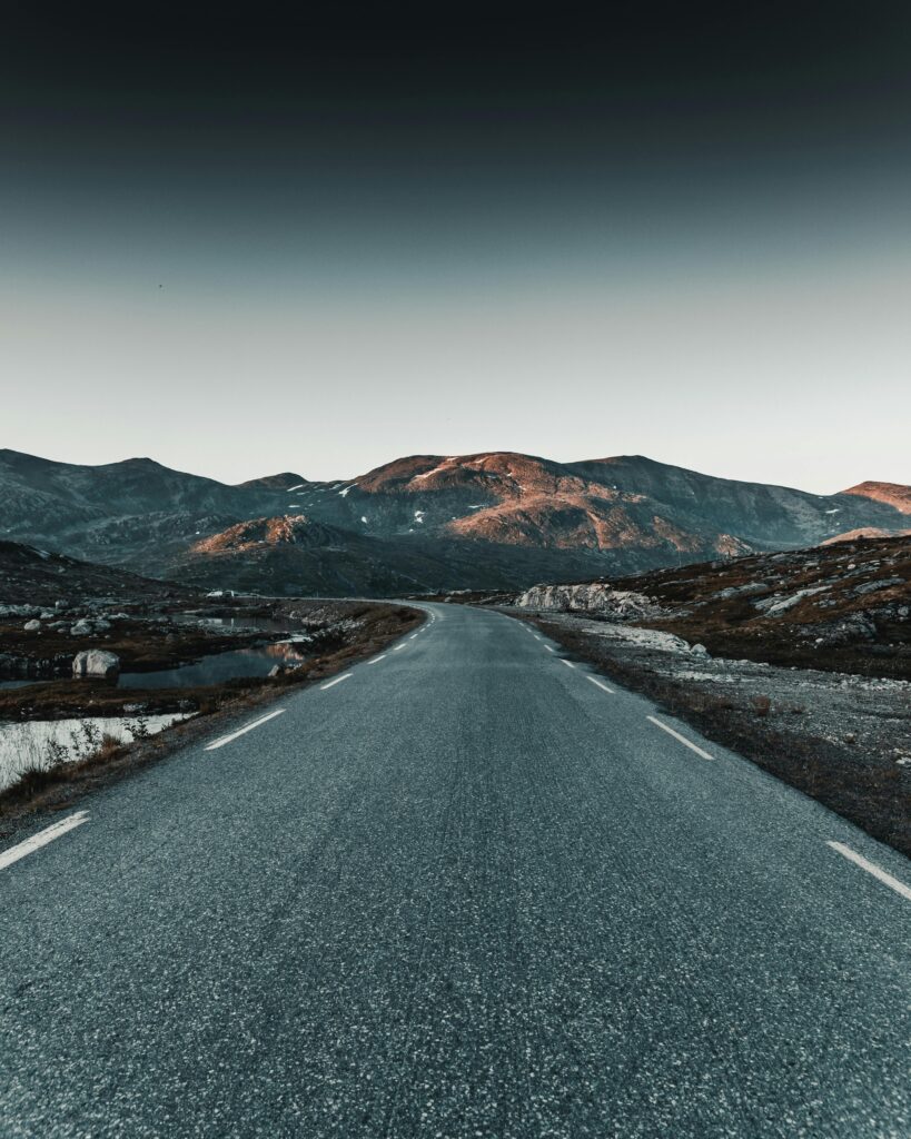 road to a mountain